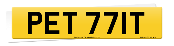 Registration number PET 771T